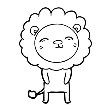 Çizgi film aslanının vektör çizimi