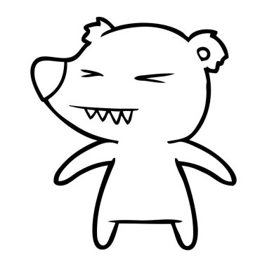 kızgın ayı karikatür vektör çizim