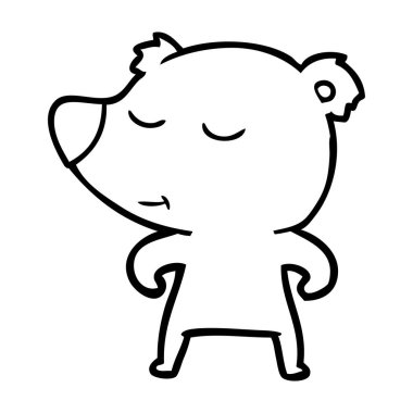 Karikatür kutup ayısının vektör çizimi