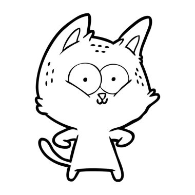 Çizgi film kedisinin vektör çizimi