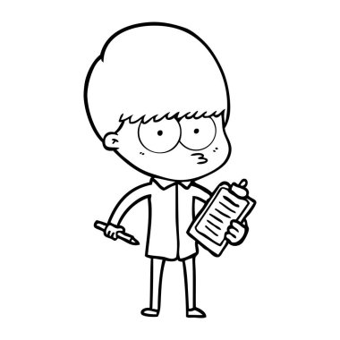 gergin çizgi film çocuk vektör çizim