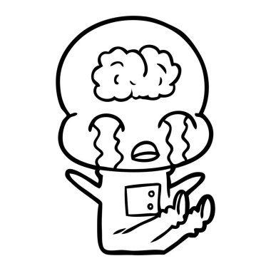 büyük beyin uzaylı ağlıyor çizgi film