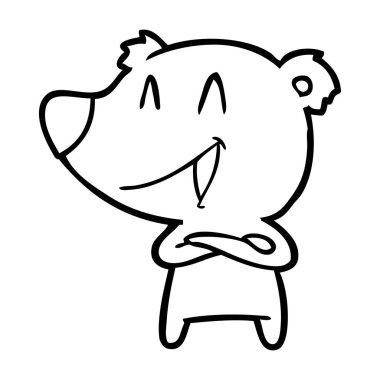 ayı çapraz silah karikatür ile gülüyor