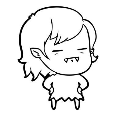 vektör çizim karikatür kız ağlıyor