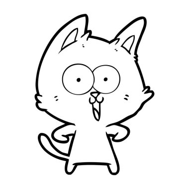 komik karikatür kedi vektör çizim