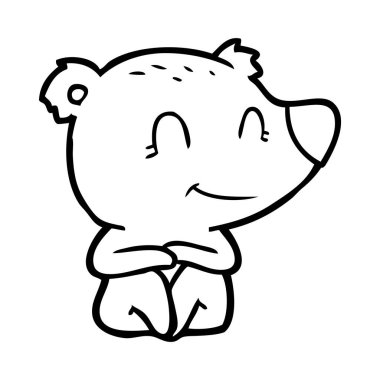 Kutup ayısı karikatür gülümseyen