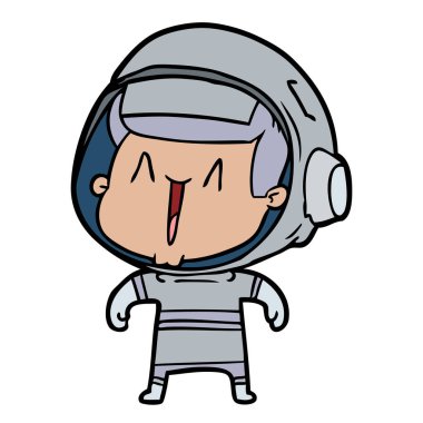 vektör çizim karikatür astronot adam