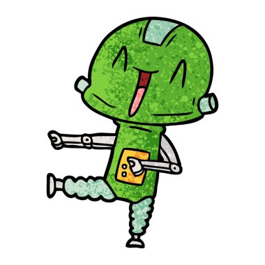 Çizgi film robotunun vektör çizimi 