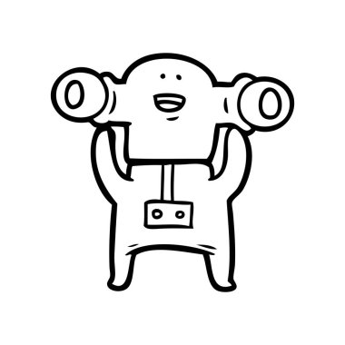 sallayarak dostu karikatür uzaylı