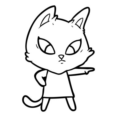 karışık karikatür kedi vektör çizim