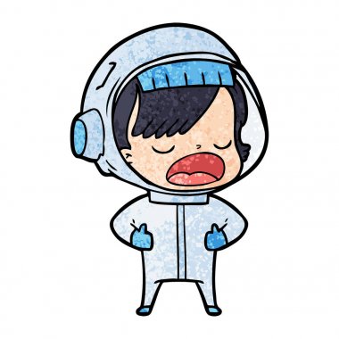 çizgi film astronot kadın açıklayan