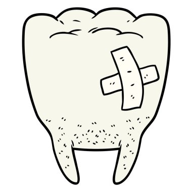 Çizgi film dişinin vektör çizimi