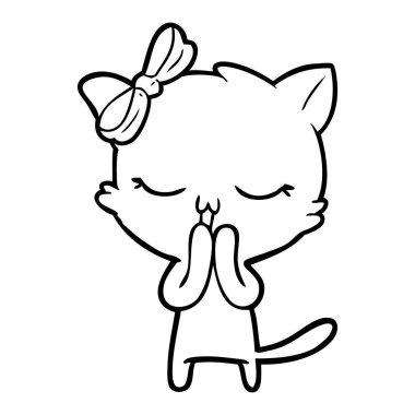 kafa yay ile karikatür kedi