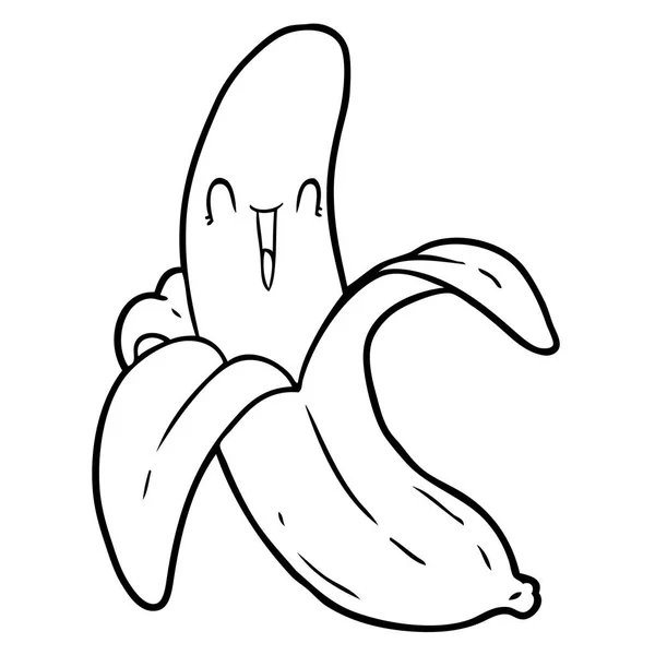 Мультяшний Божевільний Щасливий Банан — стоковий вектор