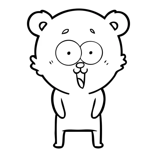 Сміється Плюшевий Ведмідь Мультфільм — стоковий вектор