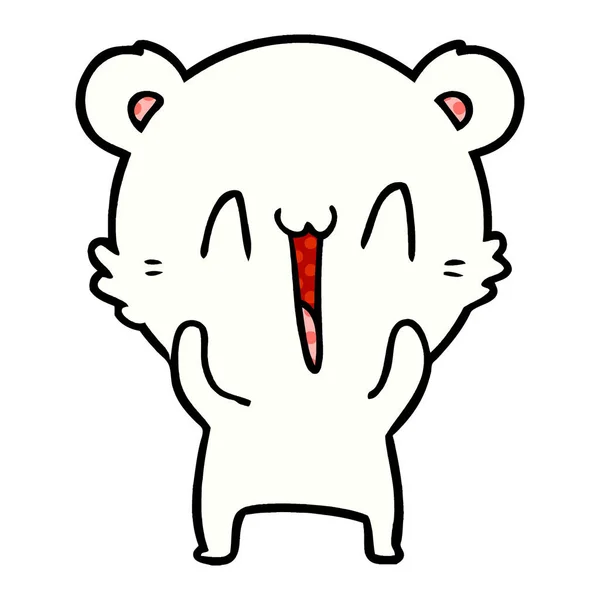 Happy Polar Bear Cartoon — Stock Vector