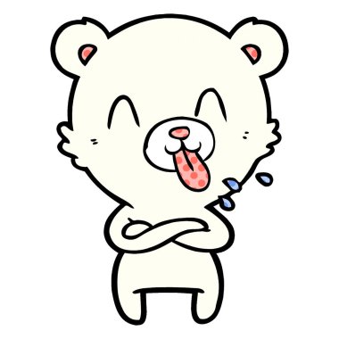 dilini kaba karikatür kutup ayısı