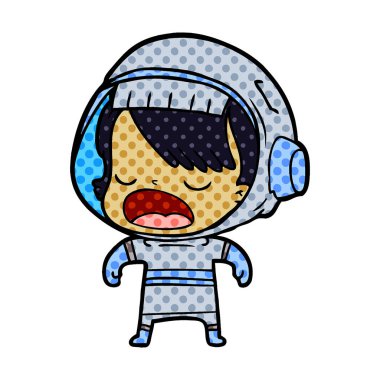 çizgi film astronot kadın açıklayan