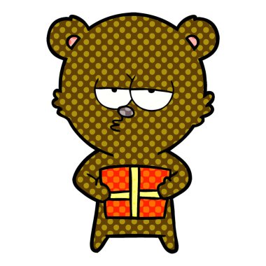 Çizgi film ayısının vektör çizimi