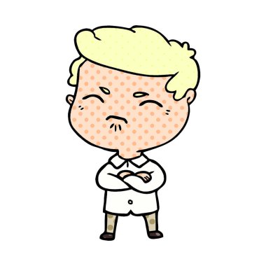 vektör çizim karikatür dostum rahatsız