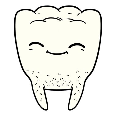 Çizgi film dişinin vektör çizimi