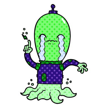 Çizgi film uzaylılarının vektör çizimi