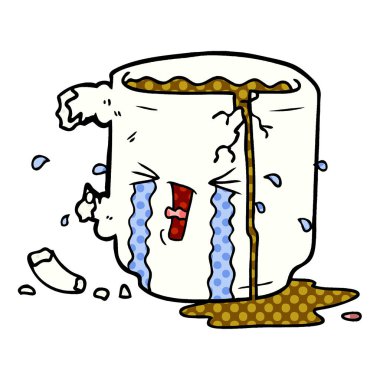 vektör çizim karikatür kırık kupa