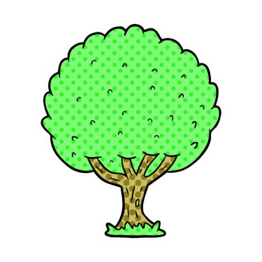 Çizgi film ağacının vektör çizimi