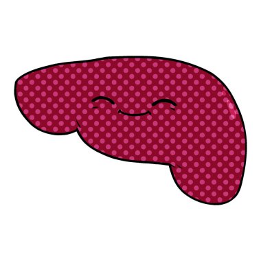 vektör çizim karikatür karaciğer