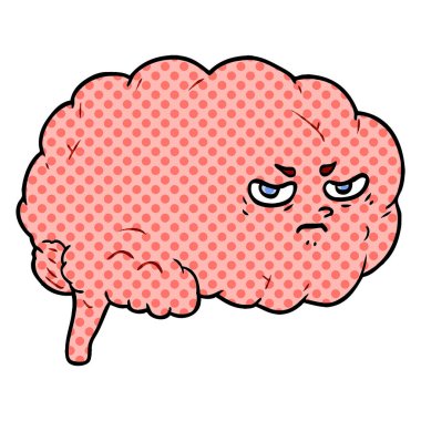 vektör çizim karikatür beyin