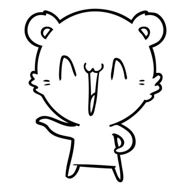 Kutup ayısı karikatür gülüyor