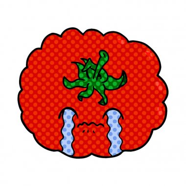 vektör çizim karikatür domates