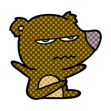 kızgın ayı karikatür vektör çizim