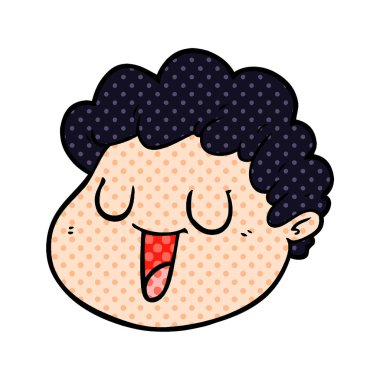 vektör çizim karikatür erkek yüz