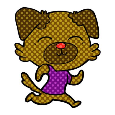 Çizgi film köpeğinin vektör çizimi