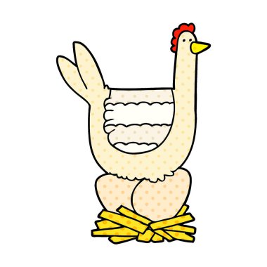 çizgi film tavuk yumurta yuva bakimi