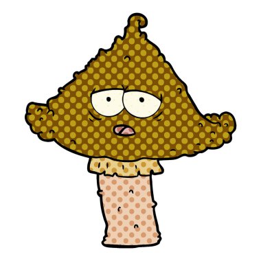 yüzü olan çizgi film mantar