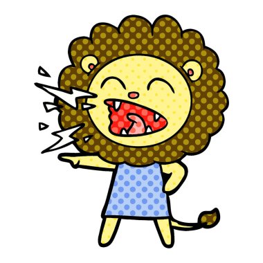 çizgi film kükreyen aslan kız