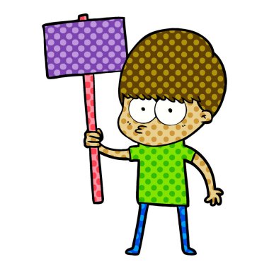 gergin çizgi film çocuk holding tasarlamak