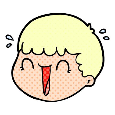 vektör çizim karikatür erkek yüz