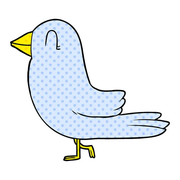 Vector Illustratie Van Cartoon Vogel — Stockvector