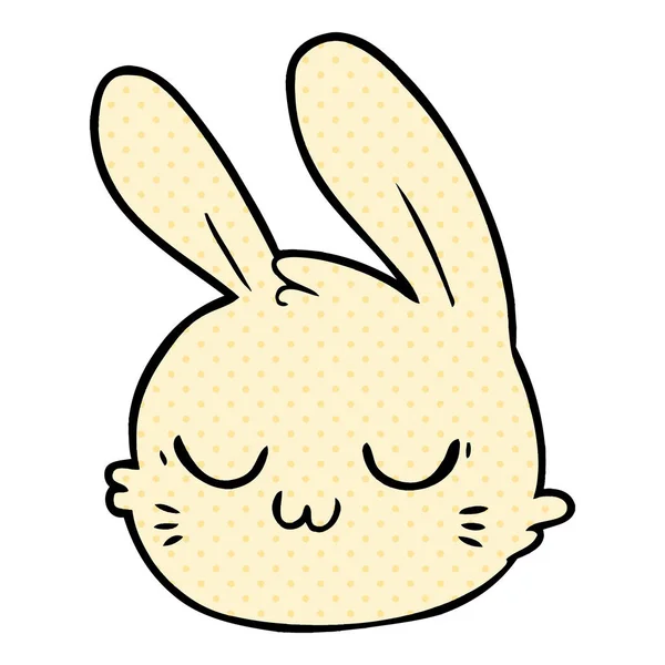 Illustration Vectorielle Visage Lapin Dessin Animé — Image vectorielle