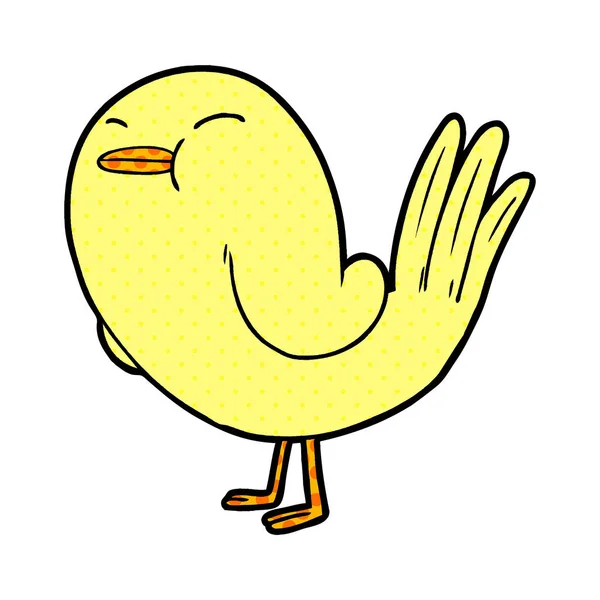 Vektorová Ilustrace Kresleného Ptáka — Stockový vektor