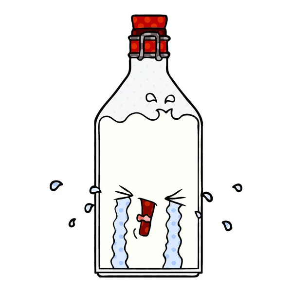 Vector Illustration Cartoon Old Bottle — Stock Vector