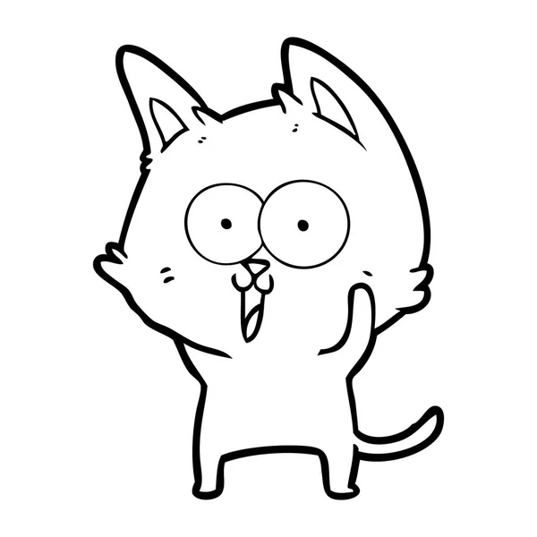 Εικονογράφηση Διάνυσμα Αστεία Κινούμενα Σχέδια Γάτας — Διανυσματικό Αρχείο