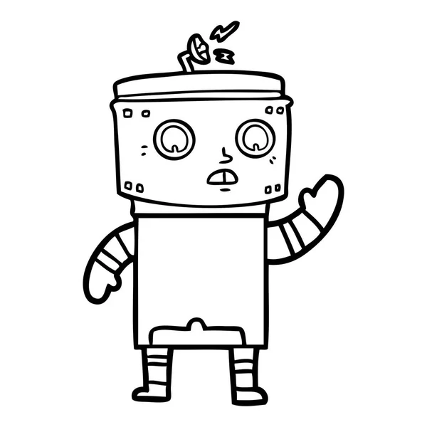 Vektorillustration Des Cartoon Roboters — Stockvektor