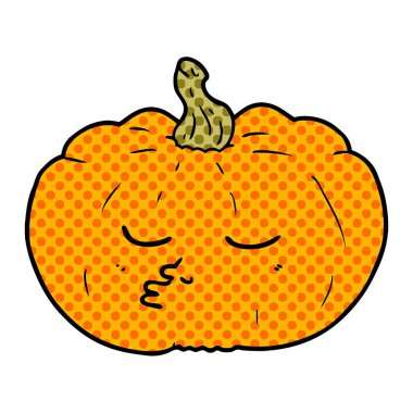 Çizgi film balkabağının vektör çizimi