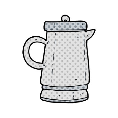 çizgi film eski metal su ısıtıcısı