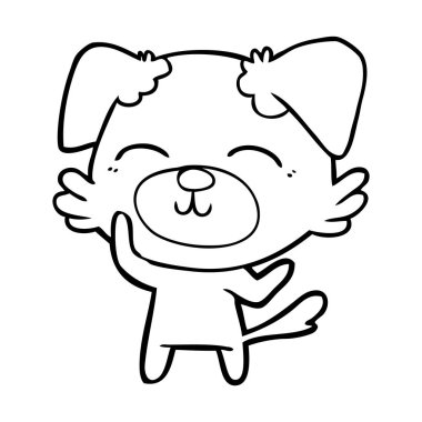 Çizgi film köpeğinin vektör çizimi