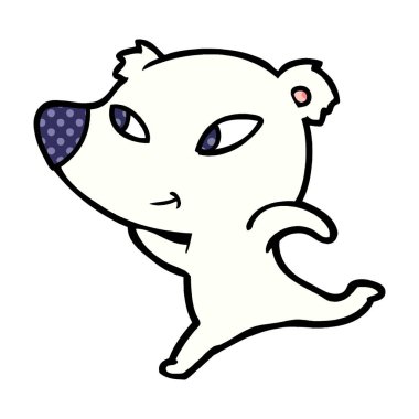 sevimli çizgi kutup ayısı